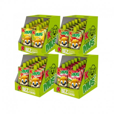 WINNIE 100% MUS vaikams mišrių skonių rinkinys obuolių bananų braškių arbūzas 48x