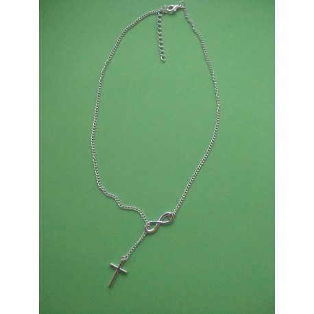 Pendant cross with infinity